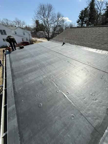 EPDM rubber roof, finished