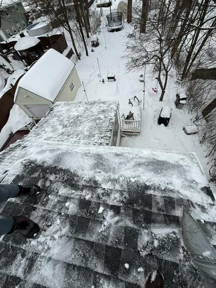 Shingles cleared after a storm